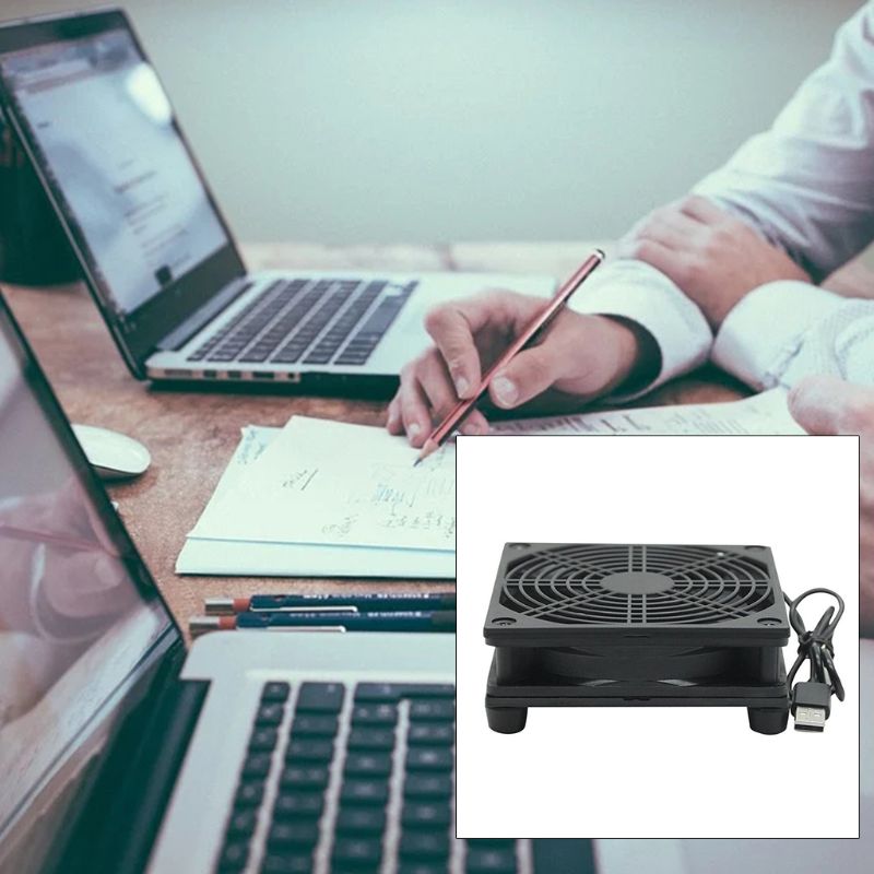 Ventilador de refrigeración de 9cm/12cm, fuente de alimentación USB de 5V CC, ventilador silencioso para enrutador, decodificador de TV, refrigerador del radiador, piezas de reparación DIY