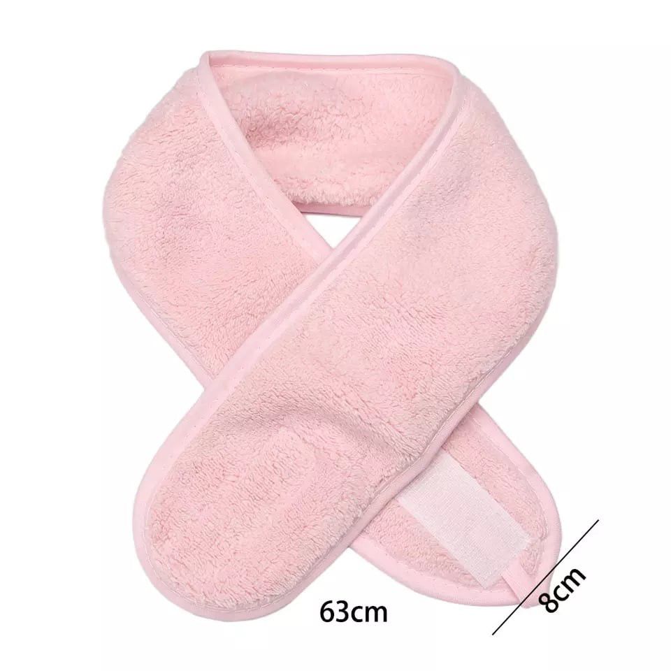 Banda para el cabello/toalla ajustable con Velcro, banda para el cabello, mascarilla de maquillaje, cuidado de la piel, Spa, pañuelo de toalla deportiva