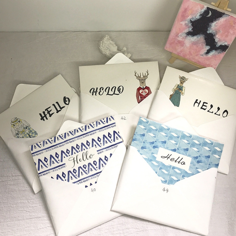 Minimalist Happy Birthday Card Set With Envelope And Sticker Simple Greeting Card Birthday