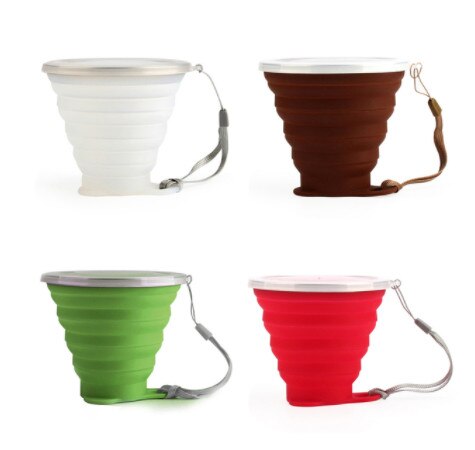 270Ml tazza da acqua pieghevole in Silicone per esterni tazza telescopica creativa portatile ultrasottile Mini tazze da caffè da viaggio a scomparsa: combination 03