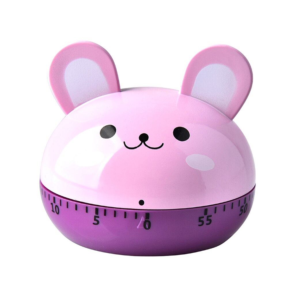 60 Minutes Kitchen Timer Fruit Shaped Plastic Mechanical Kitchen Timer Reminder Kitchen Countdown Clock Timepiece Kitchenware: Bunny