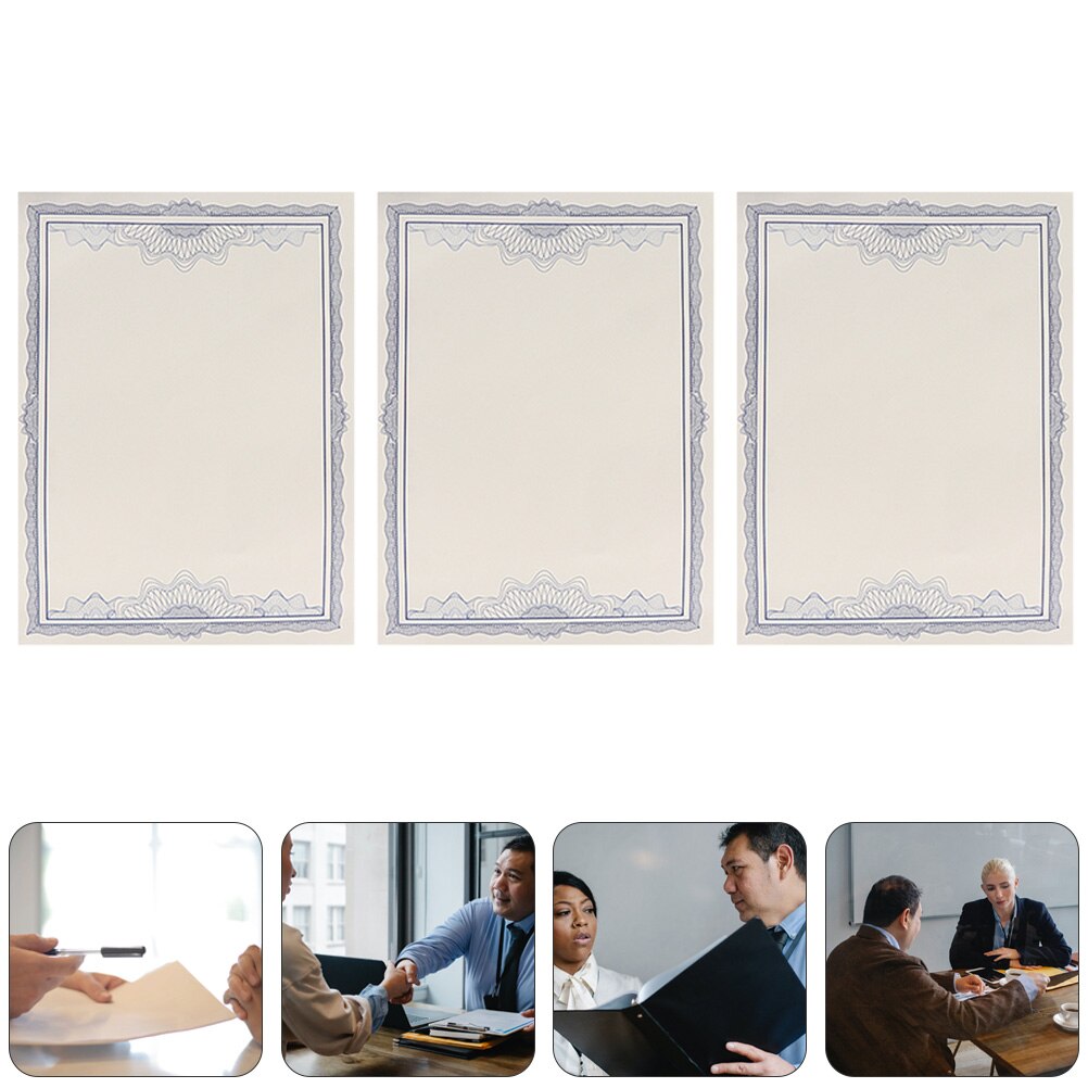 10pcs Certificate Paper Useful Inner Page Paper Blank A4 Certificate Paper
