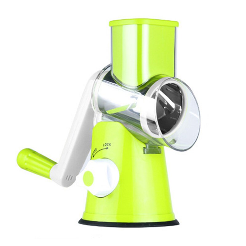 Vegetabilsk kutter blender rund skiver rivjern potet gulrot ost makuleringsmaskin matprosessor vegetabilsk hakker kjøkkenvalseredskap: Grønn
