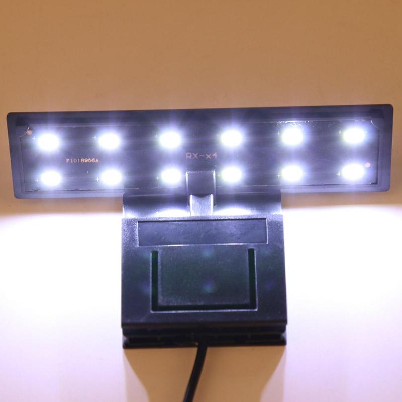Lámpara de acuario superfino de 5W, Luz LED resistente al agua para pecera, plantas acuáticas, iluminación con Clip, suministros para peces