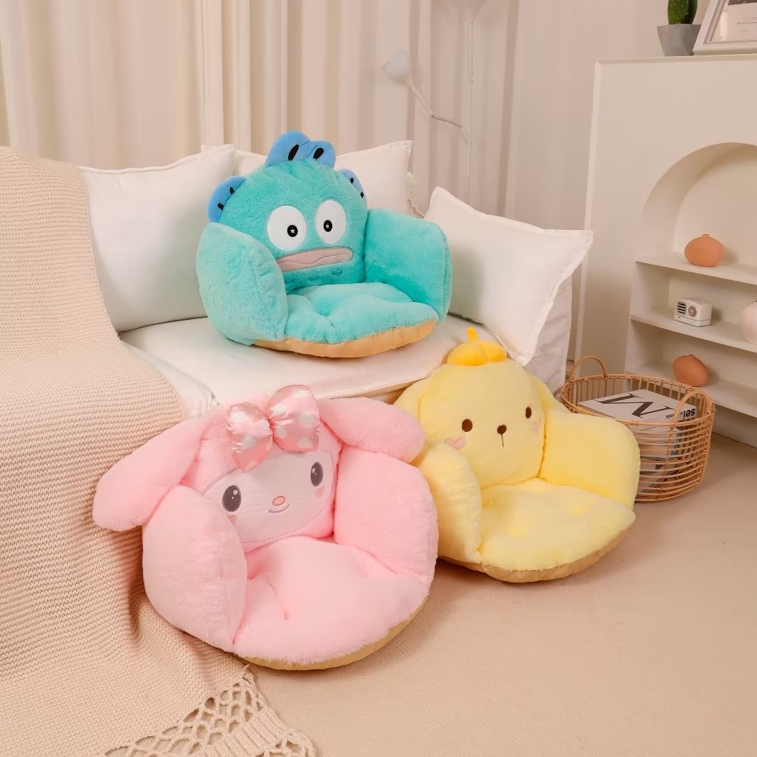 Sanrio süß meine Melodie Sitzkissen Pom Pom Purin Sitzkissen für Stuhl warmen Hintern Hangyodon Rücken kissen rutsch feste Wohnkultur