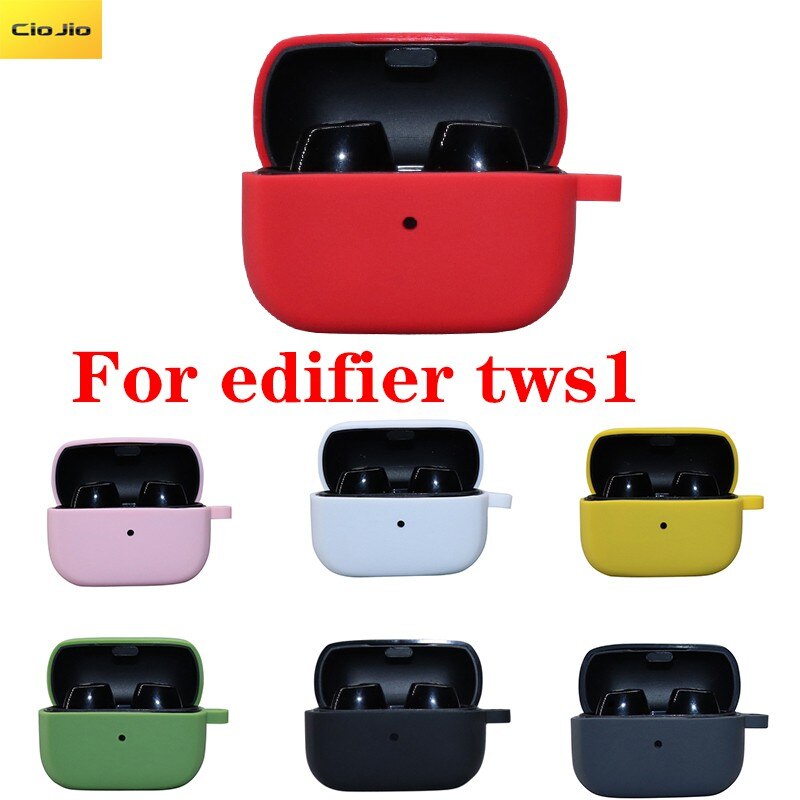Funda protectora de silicona para auriculares EDIFIER TWS1, con gancho, antigolpes, bluetooth
