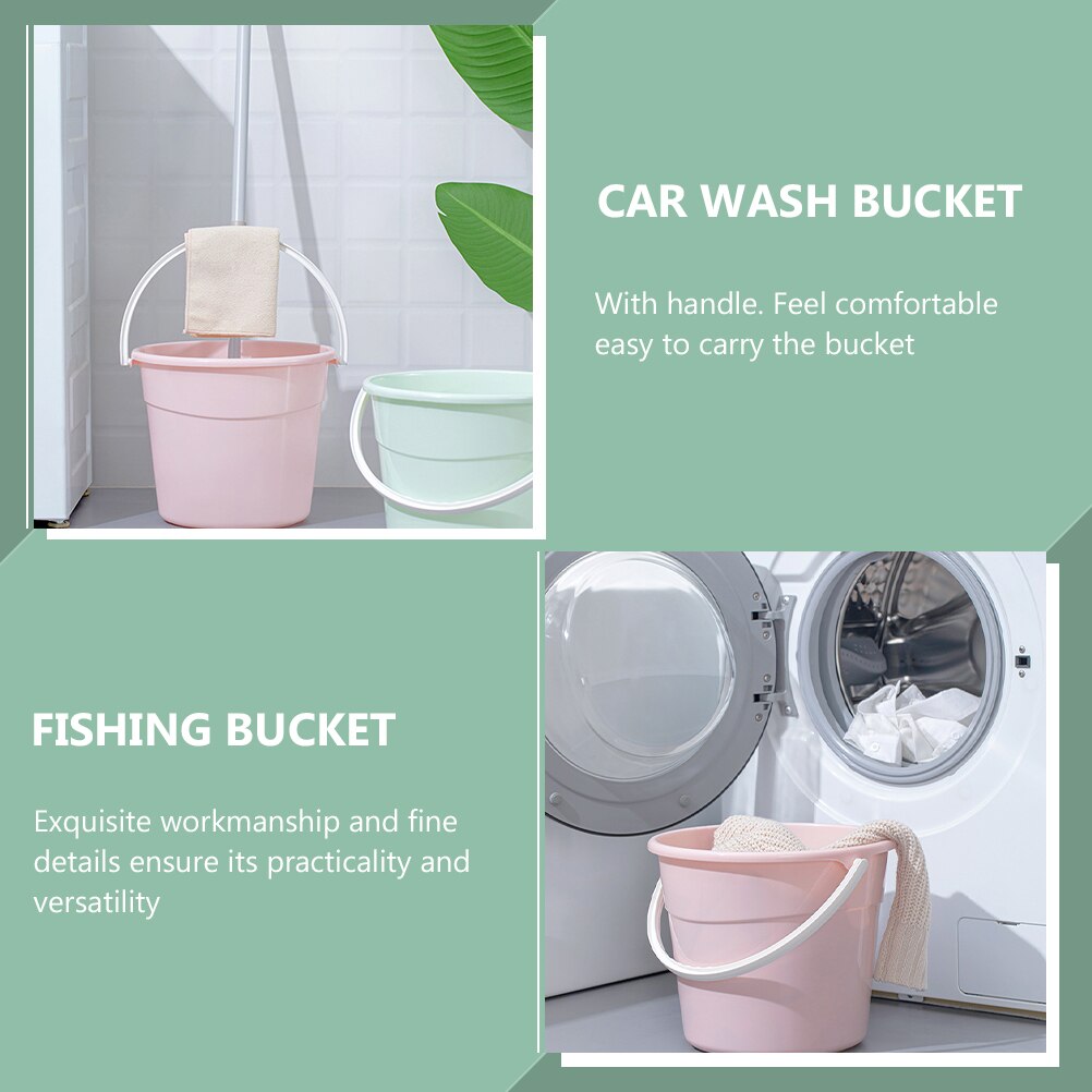 Heavy-duty Utility Bucket Plastic Water Container Mopping Storage Bucket with Handle