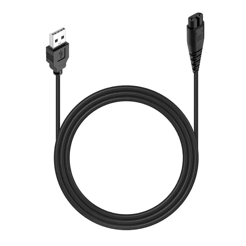 USB-Ladekabel für Hatteker Haarschneider Trimmer RFC-598/RFC-588/RFC-690/RSCX-7568 Elektrorasierer 5V Ladegerät Netzkabel: Licht Grau