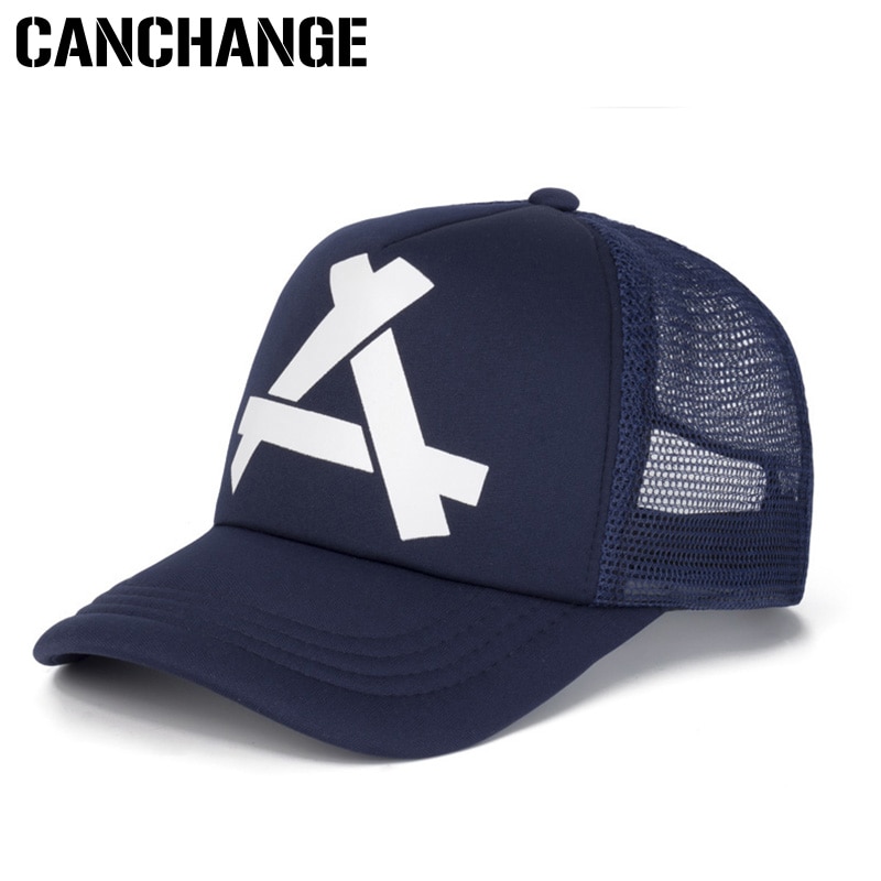 CANCHANGE Letter Baseball Cap Women Men Breathable Hip Hop Hats Summer Casual Mesh Caps Unisex Snapback Caps