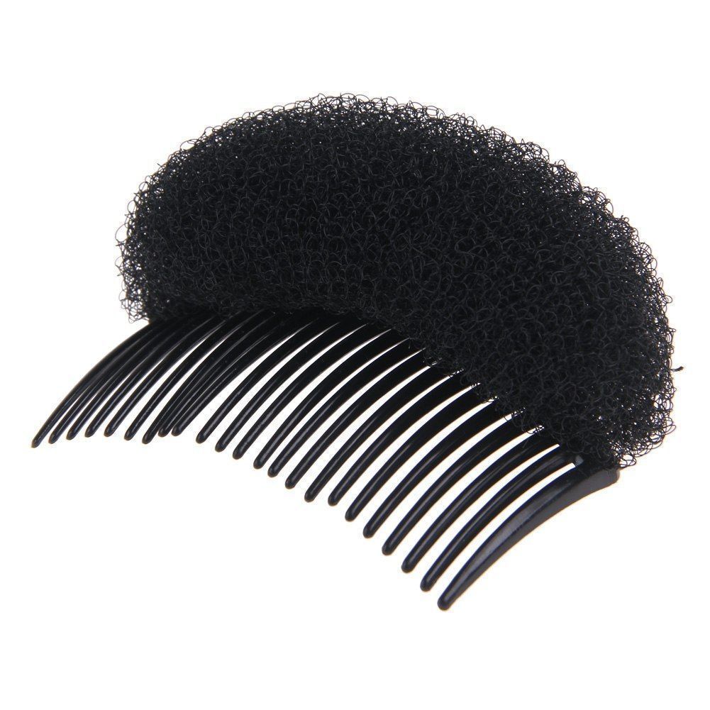 Feminino senhoras elegante bouffant princesa penteado bater-lhe volume cabelo impulso: Black