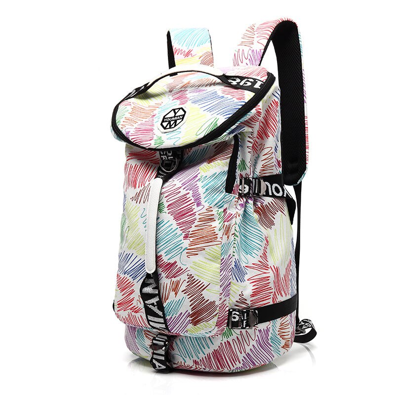 YOUMIAN Large-capacity travel backpack female shoulder bag sports fitness canvas bag light hiking travel luggage