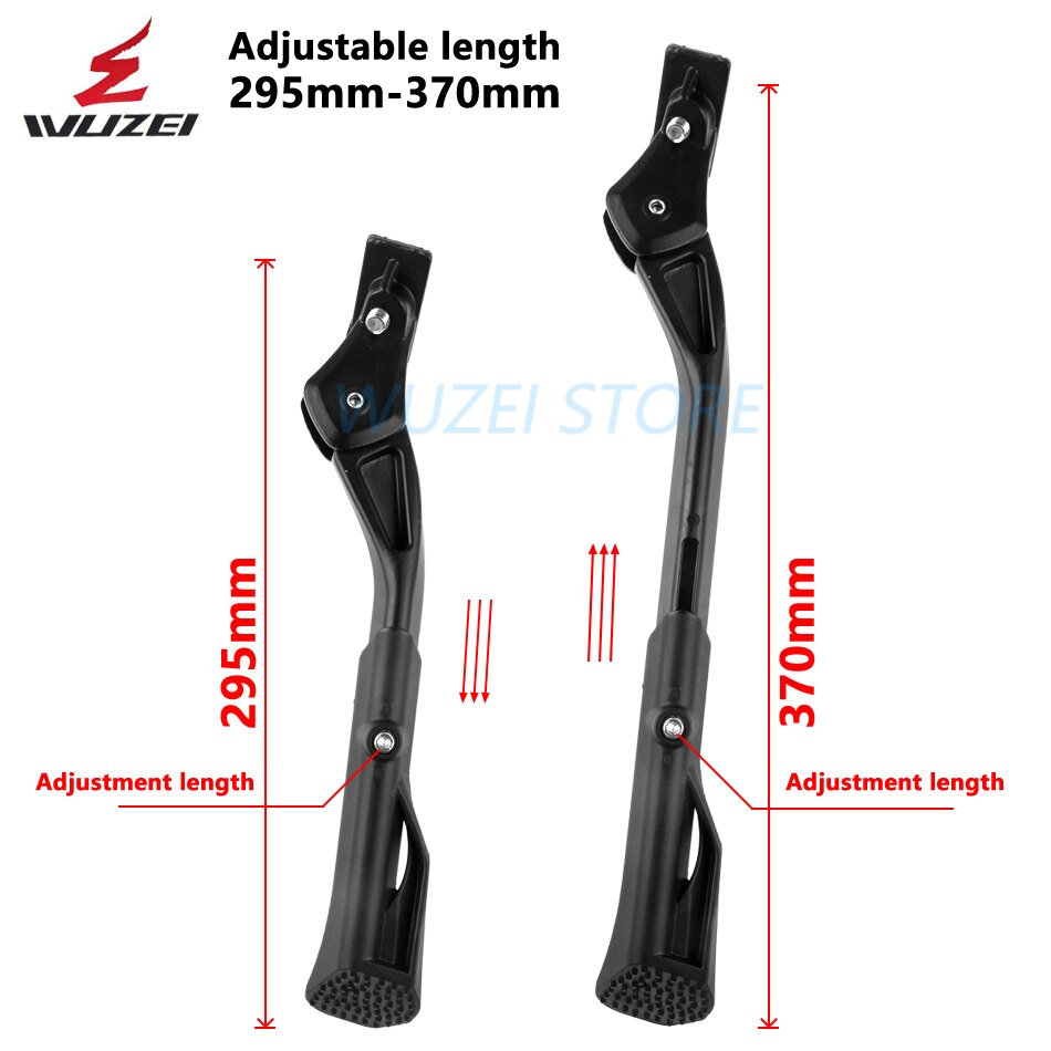 Mtb cykelstativ kickstand racercykel parkeringsreoler sidestøttefod justerbar 29.5-39.5cm cykeltilbehør: Mellembeslag