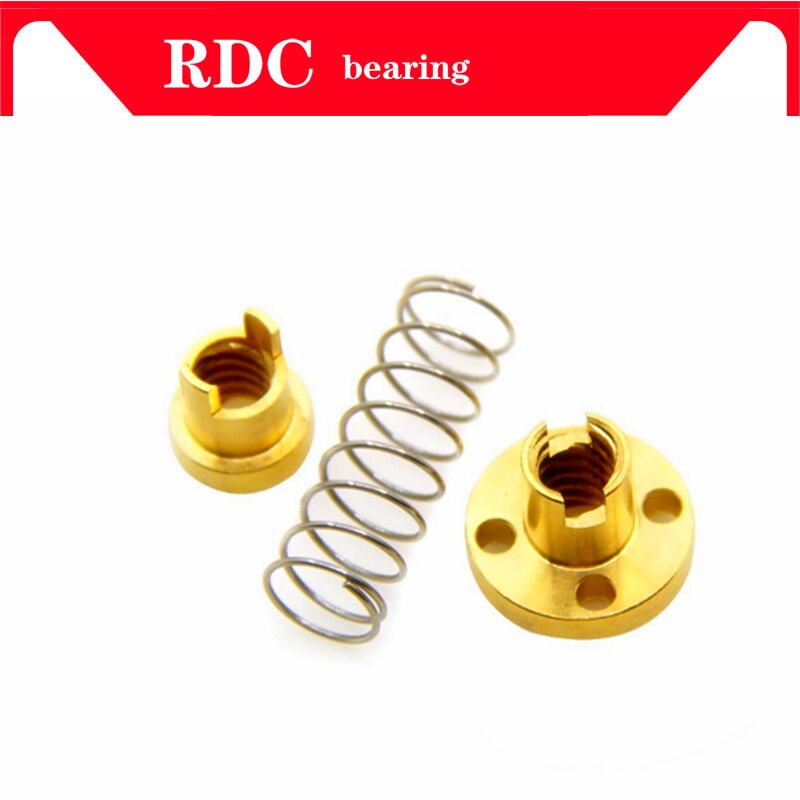 T8 anti backlash spring loaded nut elimination gap nut for 8mm acme threaded rod lead screws DIY CNC 3D printer parts