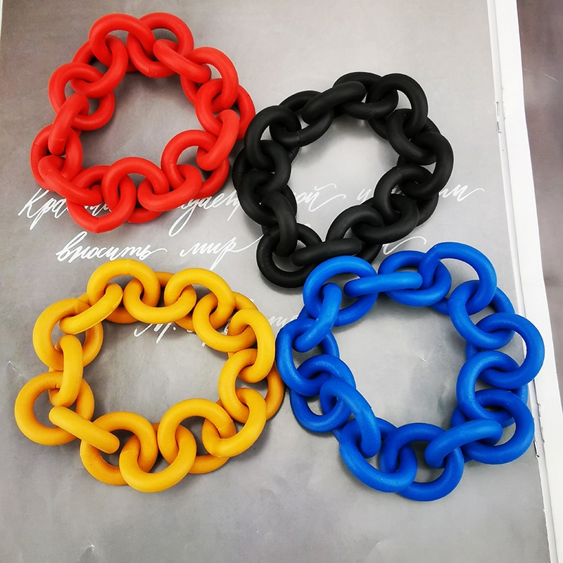 Ukebay novo feito à mão pulseiras punk jóias feminino charme pulseiras 4 cores design de moda étnica pulseira acessórios góticos presentes