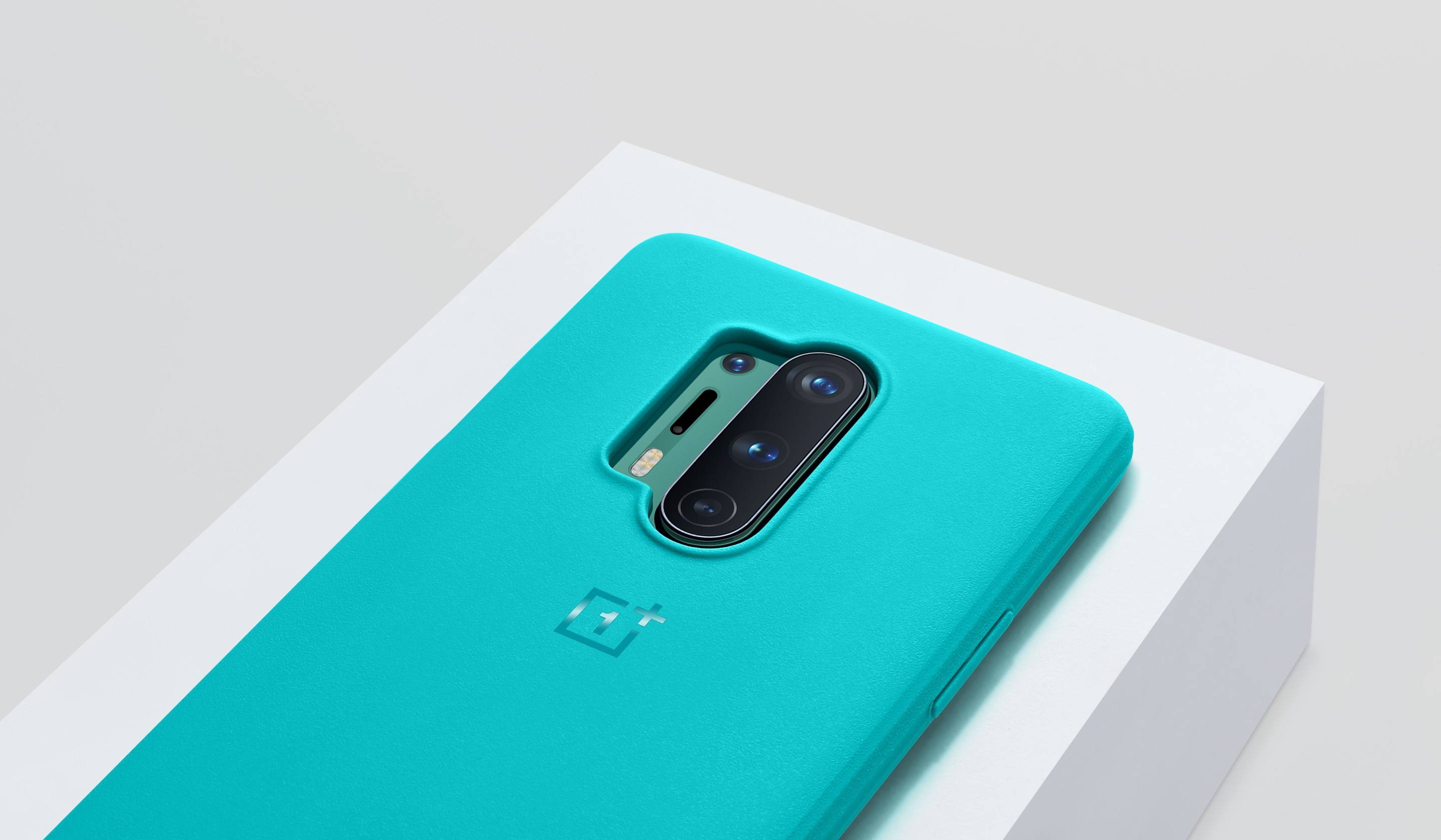 100% originale Ufficiale OnePlus 8 /8 pro Caso Della Copertura di Arenaria Del Respingente Ciano Karbon in Fibra di nylon Antiurto Posteriore