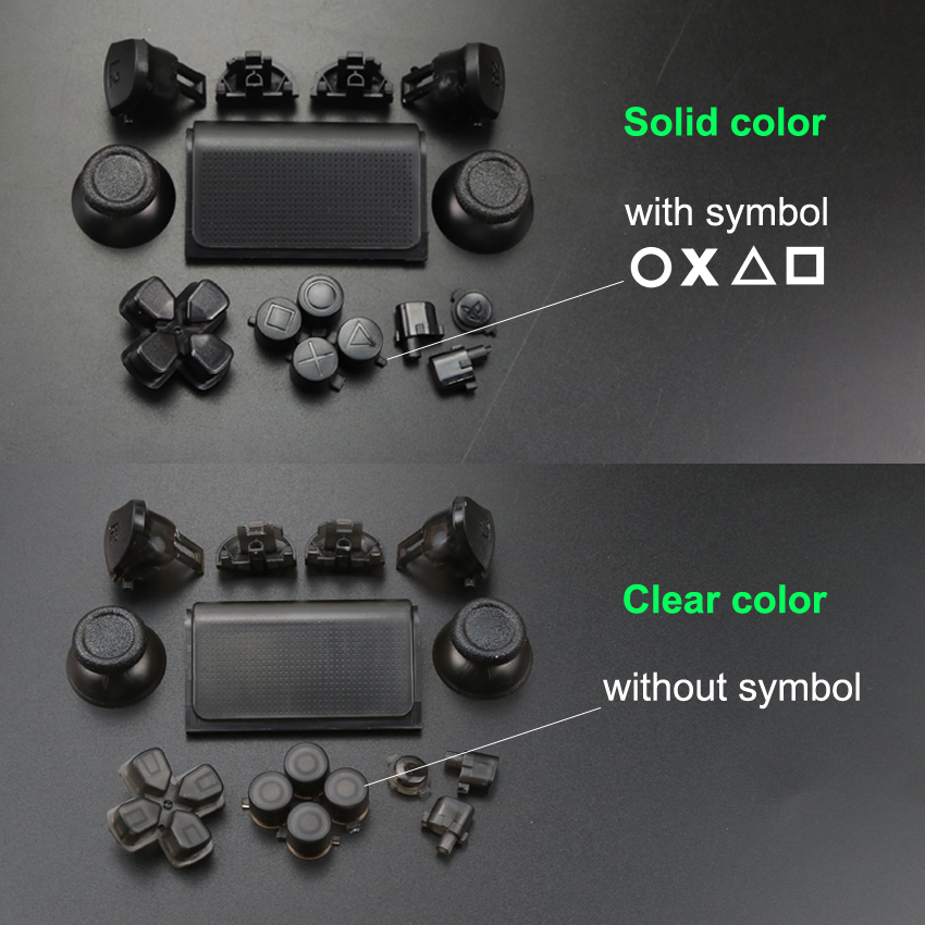 YuXi-JDM JDS 040 050 055 Thumbstick pour PS4 Pro Slim Contrmatérielle, Inter Inj Button, Direction Key, ABXY Buttons, JoysUniverse Cap, DSub R1 L1