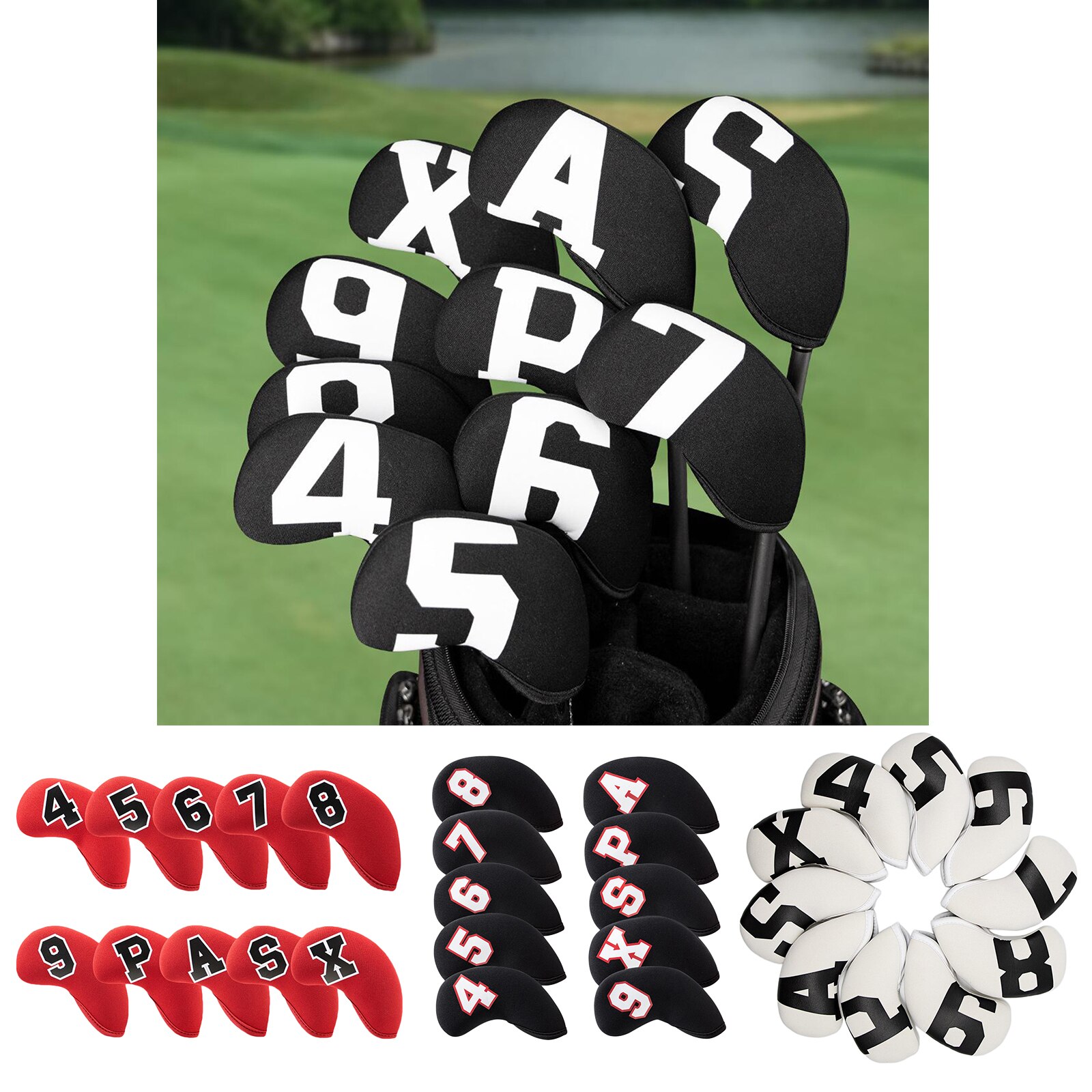 10x Golf Ijzer Headcover Universele 13X7Cm Head Cover Golfer Club