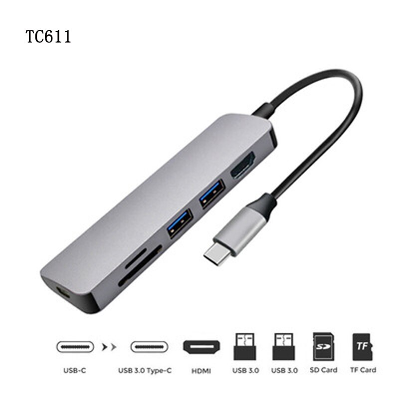 Multi-funzione di Tipo-C dock Tipo-C a HDMI video ad alta definizione di interfaccia/USB3.0 Porta/Porta PD per PC/Notebook con il Tipo-c