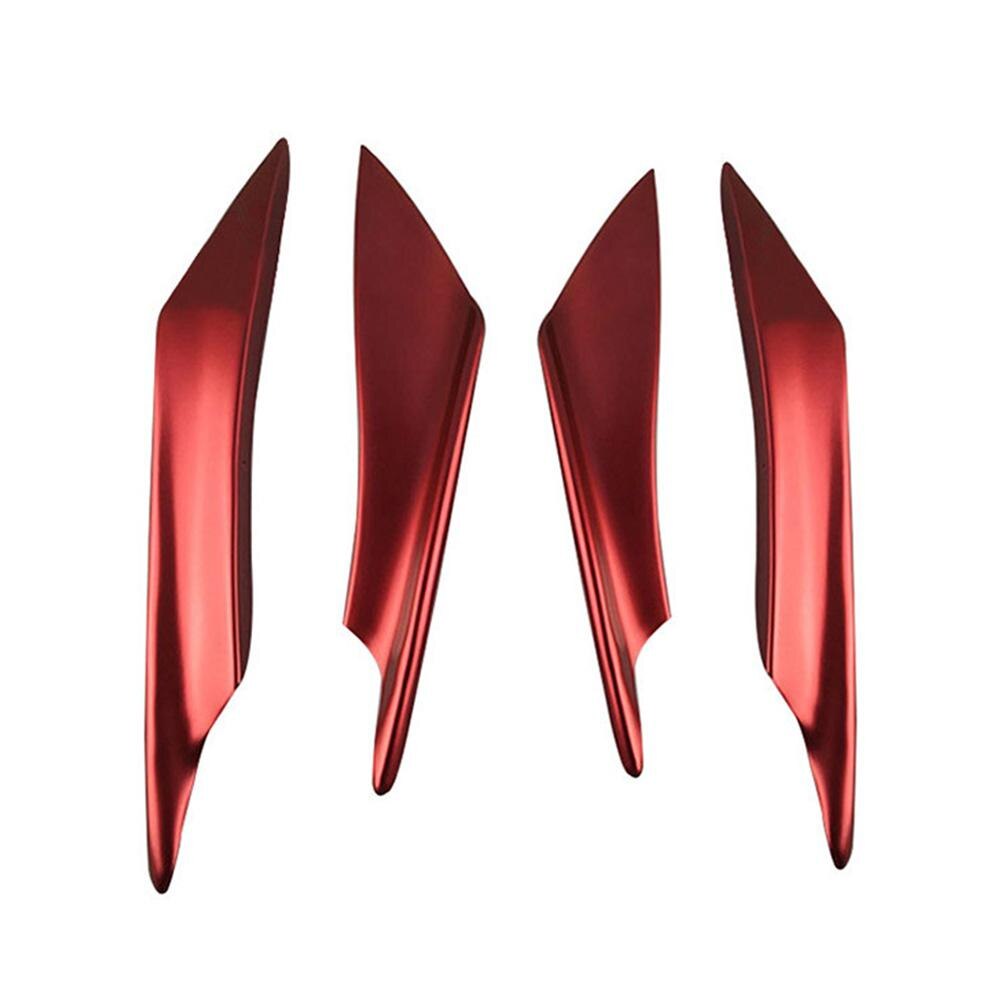 Parachoques delantero de coche de 4 Uds. Canard Lip Splitter alerón del cuerpo de la aleta decoración modificada Universal coche parachoques delantero Canard