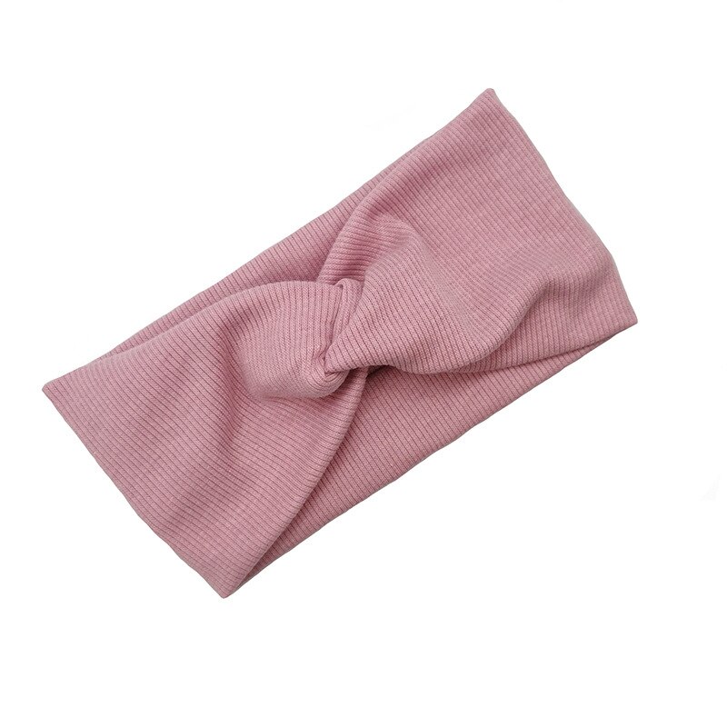 1 Pcs Lente Zomer Effen Kleur Baby Hoofdband Meisjes Twisted Geknoopt Zachte Elastische Meisje Hoofdbanden Haar Accessoires Kleine Maat: 5