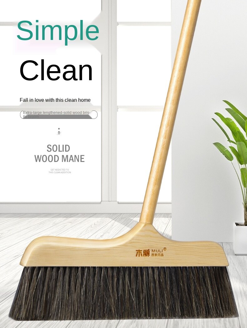 Sweeping Broom Bristle Hair Brush Dustpan Set Household Single Broom Combo Soft Hair Brush Hair Marvelous Wiper