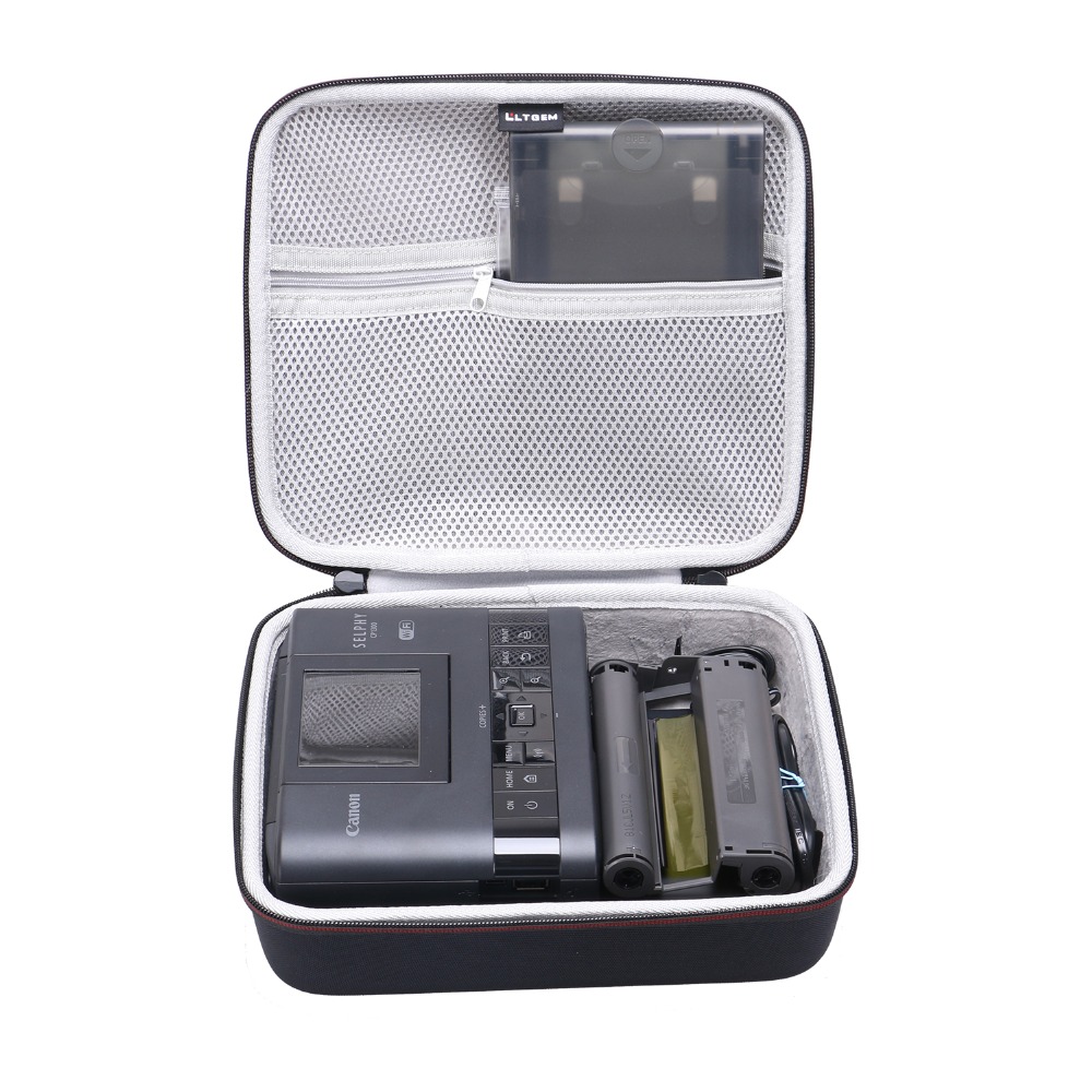 Ltgem eva hårdt etui til canon selphy  cp1200 og  cp1300 trådløs kompakt fotoprinter - rejsebeskyttende bæretaske