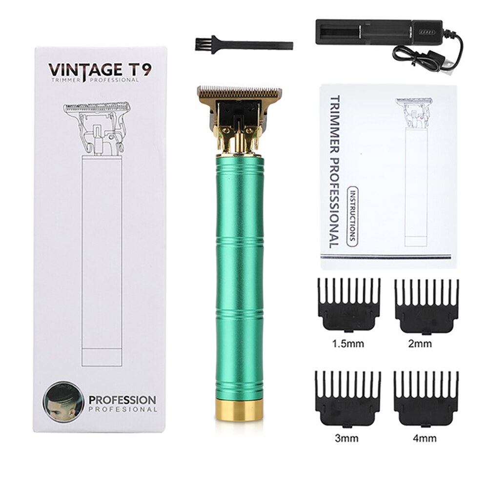 Hair Clippers USB Rechargeable Baldheaded Electric Trimmer Men Barber Cutting Machine Cordless Shaver Battery: T4