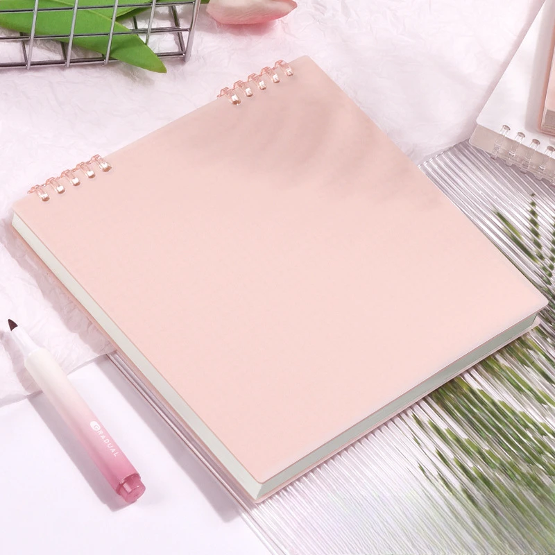 Flip Notepad Grid Notebooks B5 Diary Leaf Notebook Sketch Book Stationery Journal Writing Pads Office School Supplies: Yellow