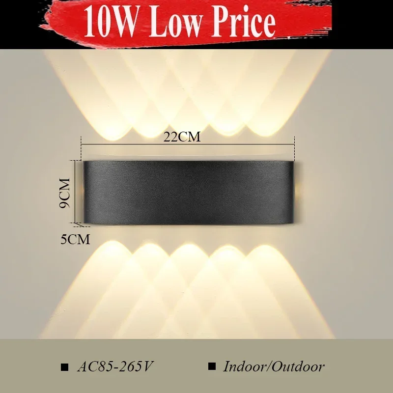 LED Outdoor Wandlamp voor Tuin Yard AC85-265 Buitenlampen IP65 Waterdichte Veranda Lamp Interieur Home Decor Verlichting: Licht Groen / Rood / 6w