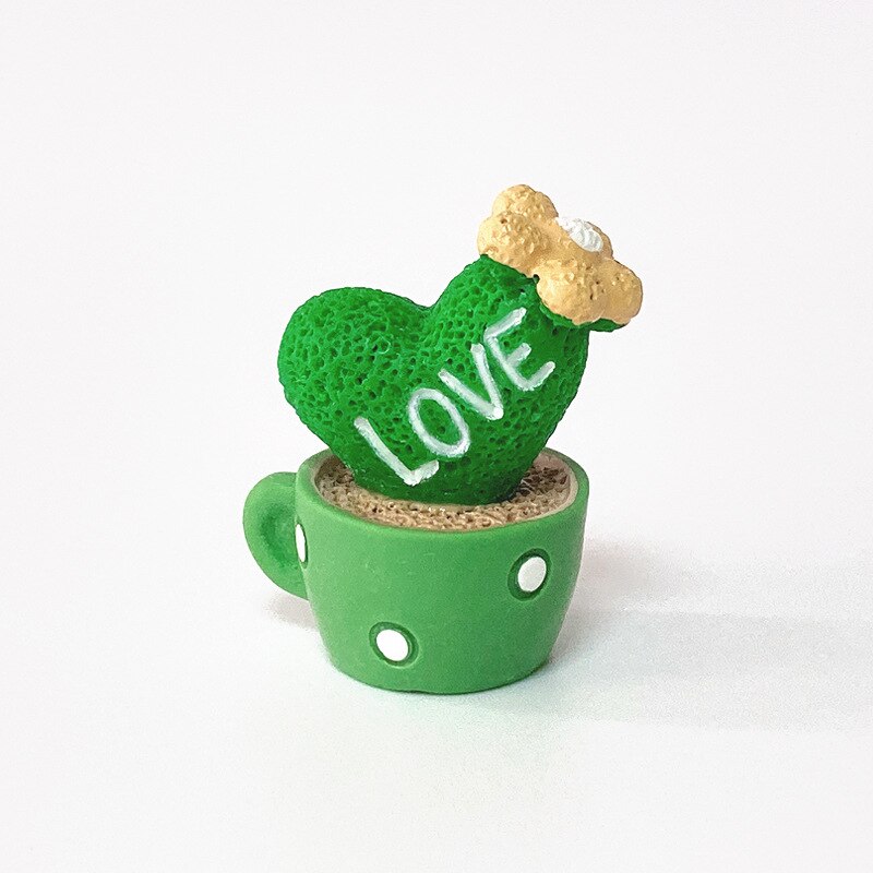 Auto accessoires schattige lente groene oog plant cactus kleine pot ornament lente cabine een kleine gadget decoratie interieur: 1