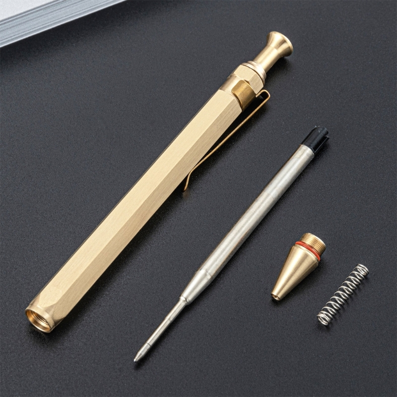Smooth Ballpoint Pen Metal Journaling Pens Smoothly Pen Press Writing Pens School Office Supplies for Students