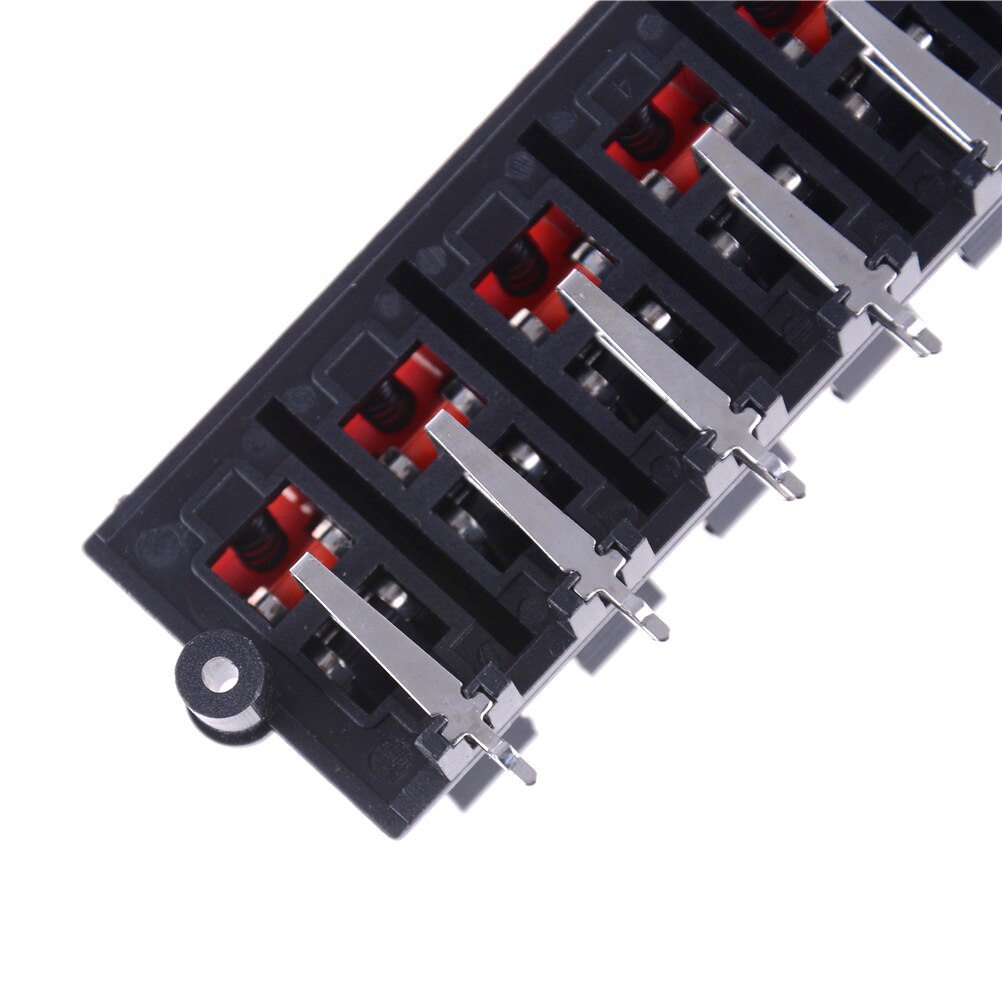 AC 50V 3A 12 Way 2 Row Push Release Connector Plate Stereo Speaker Terminal Strip Block