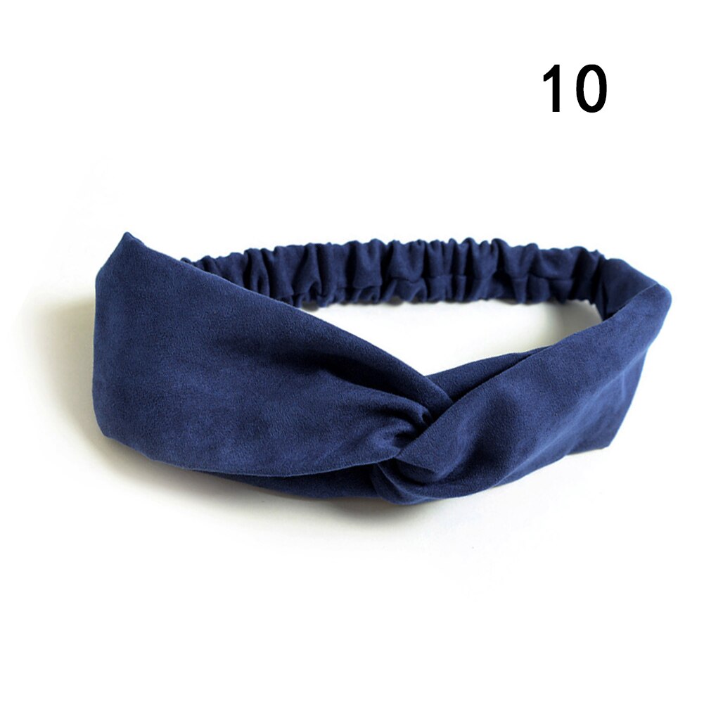 Suede Twist Tulband Vrouwen Haarband Bows Elastische Hoofddoek Sport Haarbanden Head Band Knoop Hoofdband Voor Meisjes Hoofddeksels Headwrap: 10