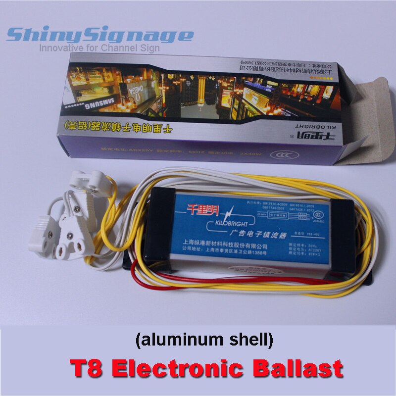 Kilobright T8 Elektronische Ballast Voor Tl Lampen Lichtbak Aluminium Shell AC220V 50Hz