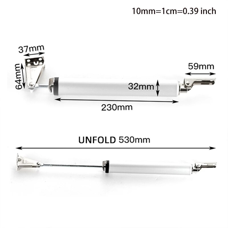 Automatic Door Closer Pneumatic Buffer Page Surface Mounted Open Angle 100°