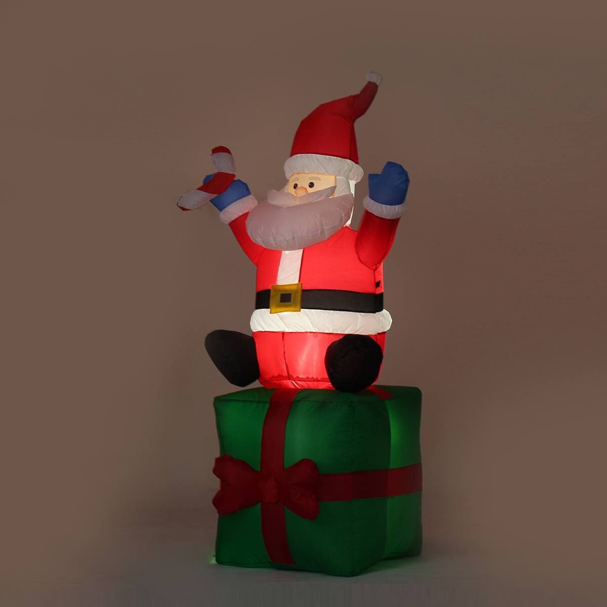 Géant gonflable père noël en plein air décoration de noël pour la maison cour jardin 1.5m noël pain d'épice bonhomme de neige pour la fête de nouvel an