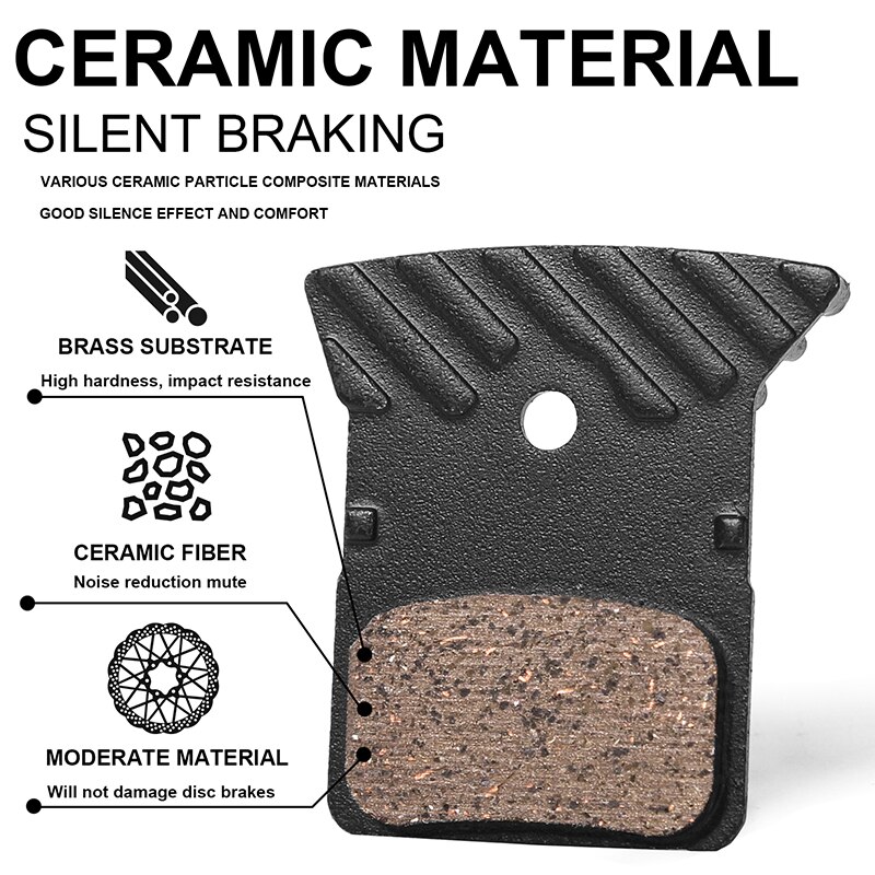 BUCKLOS pastillas de freno de cerámica para bicicleta, pastillas de disco de freno hidráulico para bicicleta de montaña y carretera, accesorios de freno Shimano
