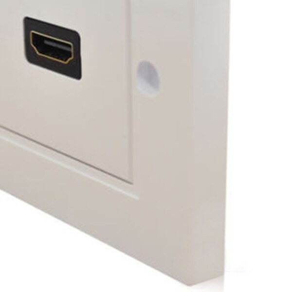 WHITE HDMI LEAD WALL PLATE FULL HD 1080p TV CABLE FACEPLATE SOCKET CONNECTOR