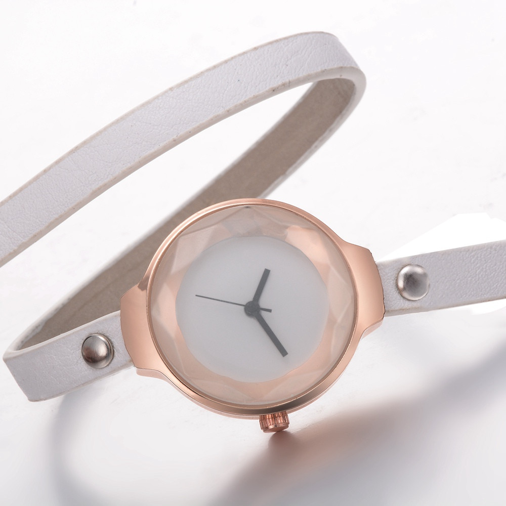 Mooie Mode Vrouwen Armband Horloge Dames Horloge Casual Ronde Analoge Quartz Armband Horloge Voor Vrouwen Klok: WHITE