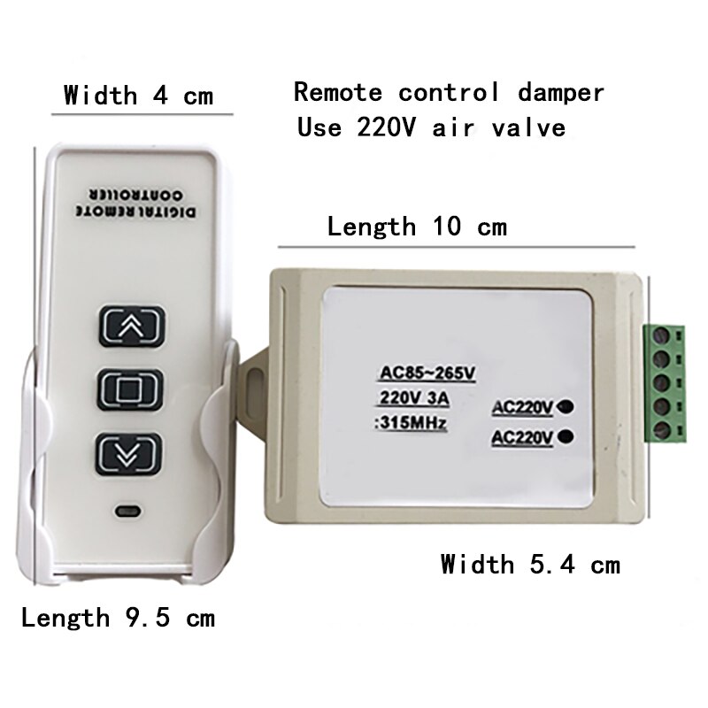 1pc gate valve for electric damper valve pipeline tuyere actuator control air volume Air Volume Control Valve: Remote control