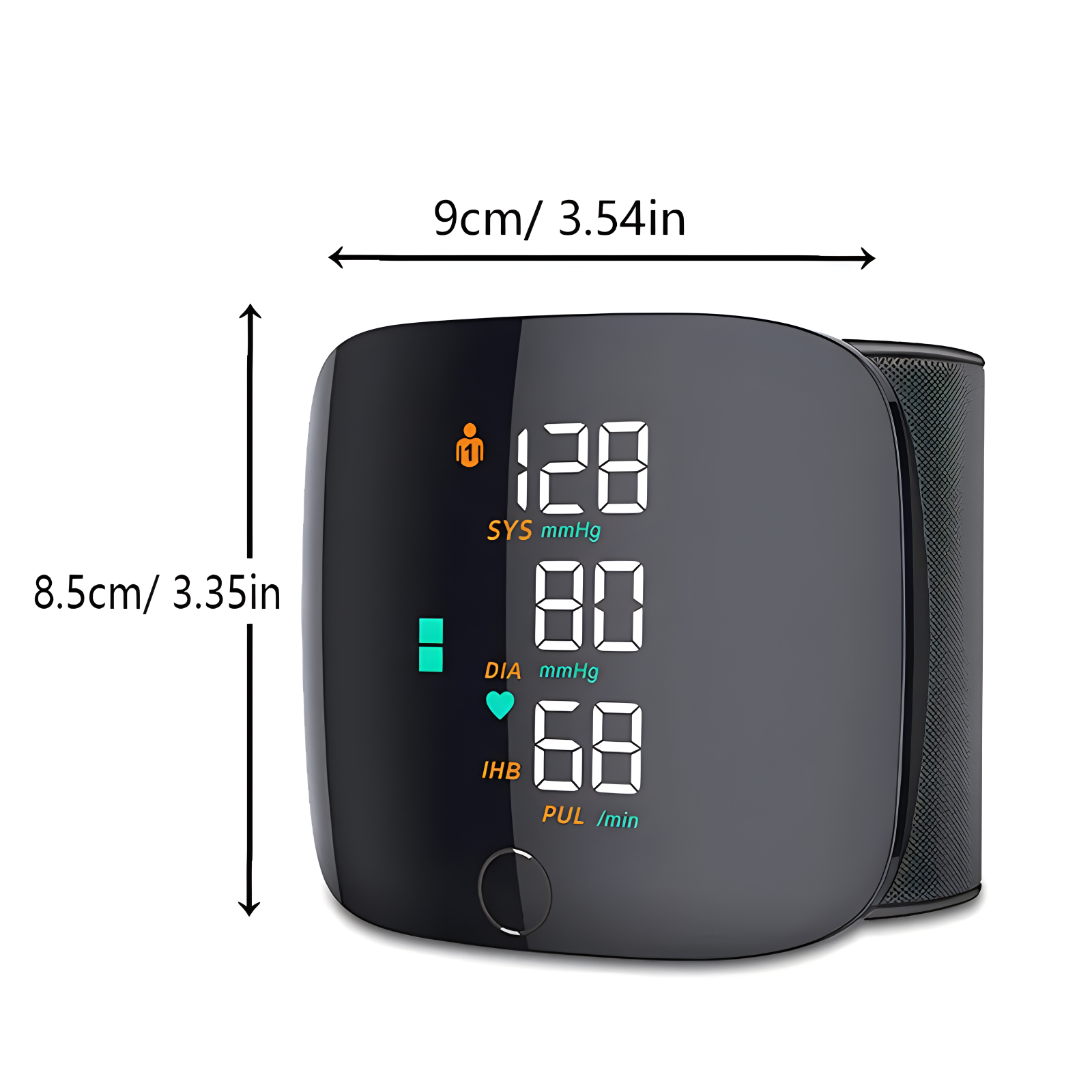 Bärbar led-handledsblodtrycksmätare med engelsk röst, bärbar uppladdningsbar digital tonometer, blodtrycksmätare med blodtrycksmätare