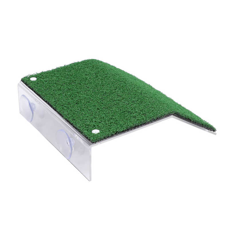 Tortoise Terrace Artificial Green Lawn Turtle Climbing Terrace for Aquatic Pet