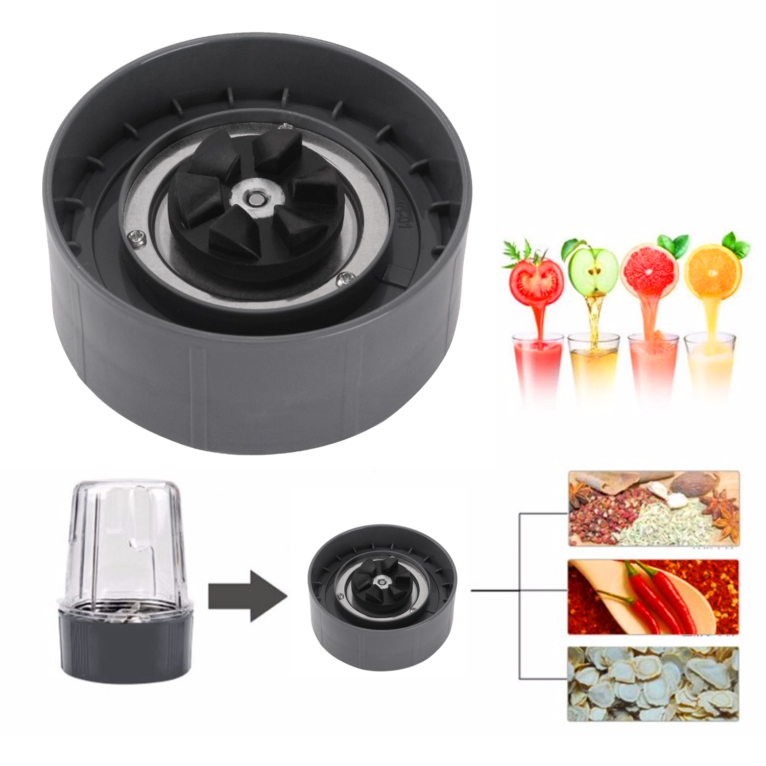 Behogar – extracteur de jus à lame croisée, pièce de rechange pour NutriBullet Nutri Bullet, mélangeur 900W, accessoire de Machine à jus