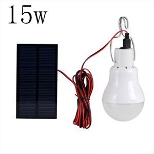Portable LED Solar Lamp Charged Solar Energy Light Panel Powered Emergency Bulb For Outdoor Garden Camping Tent Fishing: 15w Red