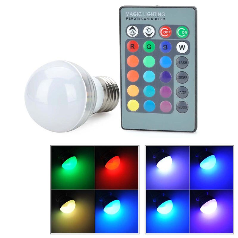 Globe Rgb Led-lampen 1 Veranderende Afstandsbediening E27 GUMR16 E14