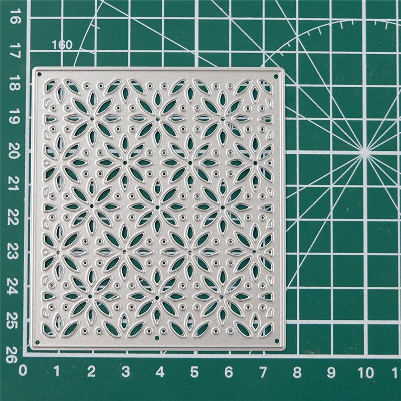 Kokorosa Floral Metal Cutting Dies for Scrapbooking Card Album Embossing Flower Background Frame Die Cut Template: 78x84mm