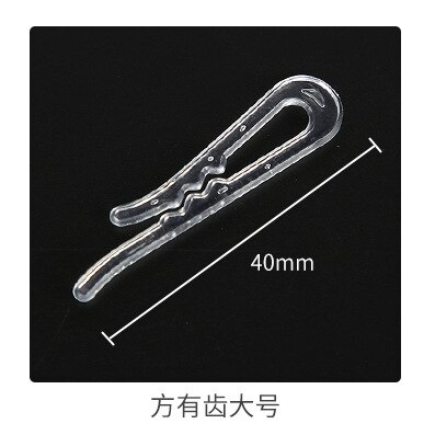 1000 pezzi di plastica trasparente clip trasparente calze multifunzione clip di stoffa molletta dentata per camicia reggiseno scontrino calzino pantaloni: D 40mm  1000pezzi