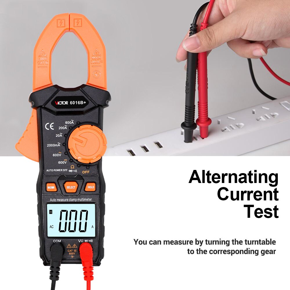 Digital Clamp Meter AC DC Multimeter Pinza Amperimetrica Auto Range True RMS High Precision Capacitance NCV Ohm MAX/MIN Tester