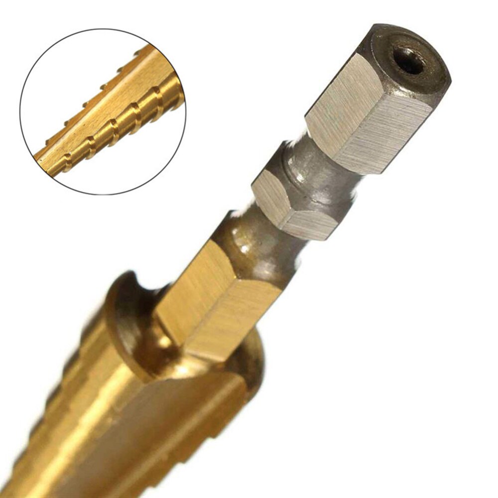 High-Speed Steel HSS Spiral Step Drill Bit Metal Hole Cutter 3-13mm