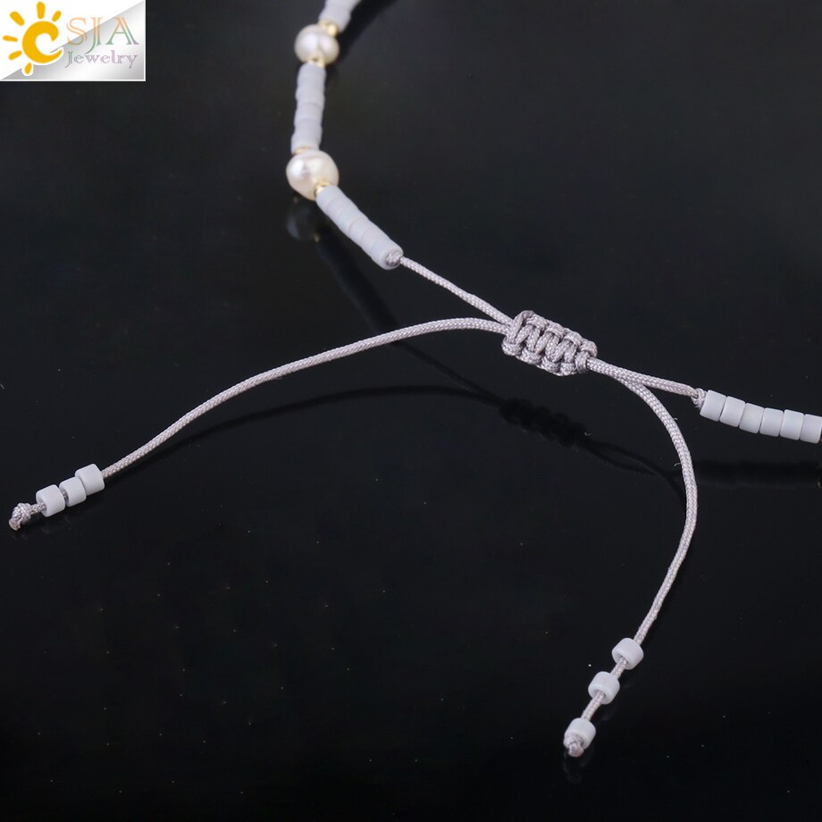 CSJA Miyuki, Pulseras para Mujer, pulsera de perlas, pulsera para Mujer, , joyería barroca, abalorios trenzados de cristal Delica S343